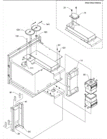 06 - Magnetron / Stirrer Motor parts for Amana Microwave DEC1400VP / P1304456M from AppliancePartsPros.com