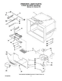 02 - Freezer Liner Parts parts for Maytag Refrigerator MBR1956KES3 from AppliancePartsPros.com