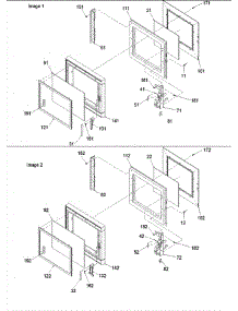 05 - Door Assembly parts for Amana Microwave DECS11M / P1324503M from AppliancePartsPros.com