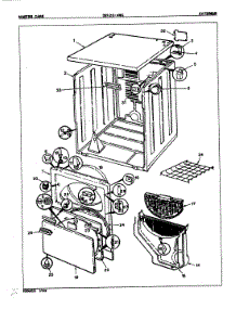 03 - Exterior (Orig. Rev. A) parts for Norge Dryer DEK204WC from AppliancePartsPros.com