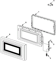 03 - Door parts for Menu Master Microwave DEL10D / P1329706M from AppliancePartsPros.com