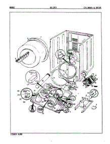 03 - Cylinder & Drive (Rev. A-D) parts for Norge Dryer DEL203A from AppliancePartsPros.com