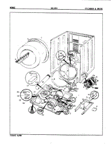 04 - Cylinder & Drive (Rev.E-G) parts for Norge Dryer DEL203W from AppliancePartsPros.com