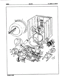 02 - Cylinder & Drive (Orig.-Rev. A-B) parts for Norge Dryer DEL204H from AppliancePartsPros.com