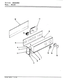 02 - Control Panel (Rev. A-D) parts for Norge Dryer DEL263W from AppliancePartsPros.com