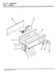 02 - Control Panel (Rev. A-D) parts for Norge Dryer DEM202HC from AppliancePartsPros.com