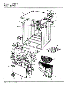 06 - Exterior (Rev. A-D) parts for Norge Dryer DEM202WC from AppliancePartsPros.com