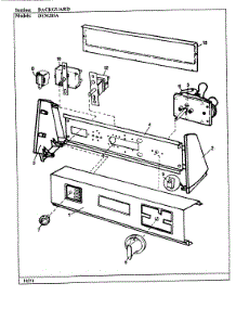 02 - Control Panel (Orig. Rev. A-B)(Alm) parts for Norge Dryer DEM205A from AppliancePartsPros.com