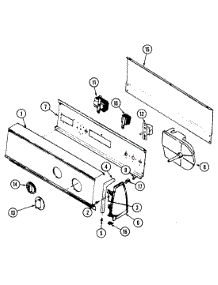 03 - Control Panel (Rev. E)(Wht) parts for Norge Dryer DEM205W from AppliancePartsPros.com