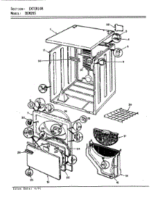 06 - Exterior (Orig. Rev. A-D)(Wht) parts for Norge Dryer DEM205W from AppliancePartsPros.com