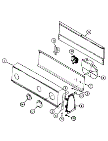 02 - Control Panel parts for Norge Dryer DEN204GV from AppliancePartsPros.com