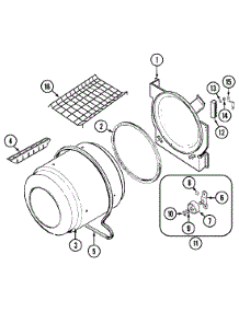 06 - Tumbler parts for Norge Dryer DEN204W from AppliancePartsPros.com