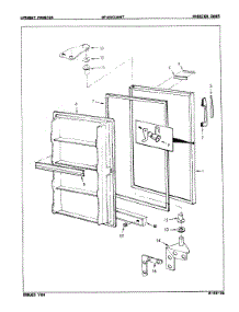 02 - Freezer Door parts for Maytag Freezer DF12BCLWHT / 8V061 from AppliancePartsPros.com