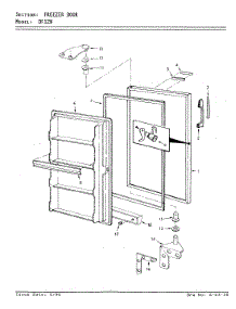 02 - Freezer Door parts for Maytag Freezer DF12H / V5ZU30 from AppliancePartsPros.com