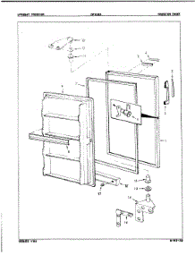 02 - Freezer Door parts for Maytag Freezer DF15BE / 8V021 from AppliancePartsPros.com