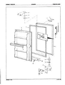 02 - Freezer Door parts for Maytag Freezer DF15BPB / 8V022 from AppliancePartsPros.com