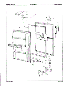 02 - Freezer Door parts for Maytag Freezer DF15BUMALT / 8V065 from AppliancePartsPros.com