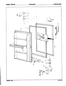02 - Freezer Door parts for Maytag Freezer DF20BCLWHT / 8V014 from AppliancePartsPros.com