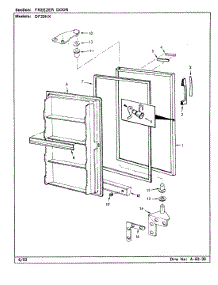 02 - Freezer Door parts for Maytag Freezer DF20HX / X5Z530 from AppliancePartsPros.com