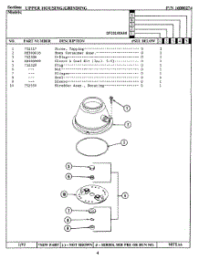 04 - Upper Housing / Grinding (Dfc0100aax) parts for Maytag Disposer DFC0100AAX from AppliancePartsPros.com