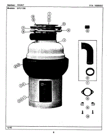 02 - Front parts for Maytag Disposer DFC0600AAX from AppliancePartsPros.com