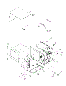 02 - Outer Case parts for Amana Microwave DFS11E / P1327815M from AppliancePartsPros.com