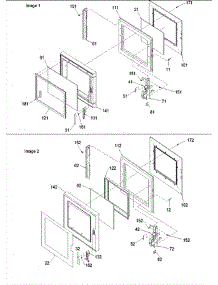 04 - Door Assembly parts for Amana Microwave DFS11E / P1325810M from AppliancePartsPros.com