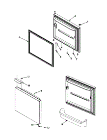 06 - Freezer Door parts for Maytag Refrigerator MBF2254HEQ from AppliancePartsPros.com
