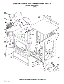 03 - Upper Cabinet And Front Panel Parts parts for Maytag Dryer MLE24PDAGW0 from AppliancePartsPros.com