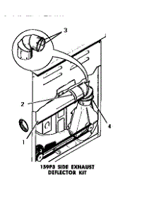 03 - 159P3 Side Exhaust Deflector Kit parts for Amana Dryer DG1030 from AppliancePartsPros.com