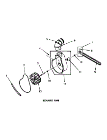 13 - Exhaust Fan parts for Amana Dryer DG1031 from AppliancePartsPros.com