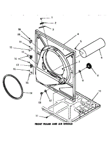 14 - Front Frame & Air Shroud parts for Amana Dryer DG1031 from AppliancePartsPros.com