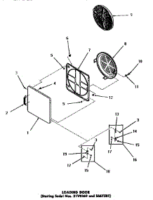 17 - Loading Door parts for Amana Dryer DG1031 from AppliancePartsPros.com