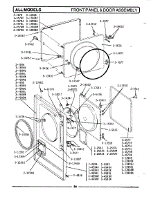 02 - Front Panel & Door Assembly parts for Maytag Dryer DG106 from AppliancePartsPros.com