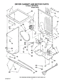 03 - Dryer Cabinet And Motor Parts parts for Maytag Washer Dryer Combo YMET3800TW2 from AppliancePartsPros.com