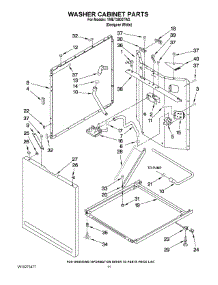 07 - Washer Cabinet Parts parts for Maytag Washer Dryer Combo YMET3800TW2 from AppliancePartsPros.com