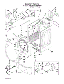 02 - Cabinet Parts parts for Maytag Dryer MEDE300VF1 from AppliancePartsPros.com