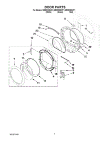 04 - Door Parts parts for Maytag Dryer MEDE500VW1 from AppliancePartsPros.com