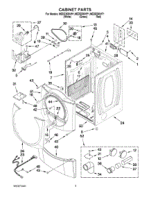 02 - Cabinet Parts parts for Maytag Dryer MEDE500VP1 from AppliancePartsPros.com