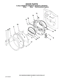 05 - Door Parts parts for Maytag Dryer MGDZ600TB2 from AppliancePartsPros.com