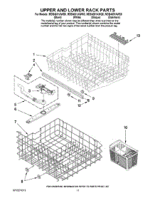 09 - Upper And Lower Rack Parts parts for Maytag Dishwasher MDB4651AWB0 from AppliancePartsPros.com