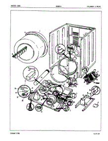 03 - Cylinder & Drive (Rev. A-H) parts for Admiral Dryer DG20F8HW from AppliancePartsPros.com