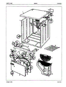 05 - Exterior (Rev. A-H) parts for Admiral Dryer DG20F8WW from AppliancePartsPros.com