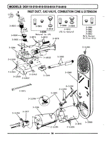 06 - Inlet Duct, Gas Valve, Cone & Extension parts for Maytag Dryer DG210 from AppliancePartsPros.com