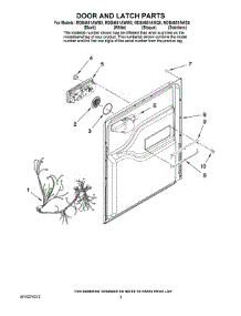 03 - Door And Latch Parts parts for Maytag Dishwasher MDB4651AWW0 from AppliancePartsPros.com