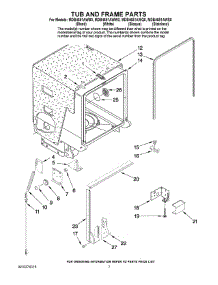 07 - Tub And Frame Parts parts for Maytag Dishwasher MDB4651AWQ0 from AppliancePartsPros.com
