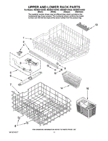 09 - Upper And Lower Rack Parts parts for Maytag Dishwasher MDB5601AWW0 from AppliancePartsPros.com