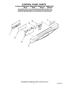 02 - Control Panel Parts parts for Maytag Dishwasher MDB5601AWQ0 from AppliancePartsPros.com
