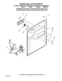 03 - Door And Latch Parts parts for Maytag Dishwasher MDB5601AWQ0 from AppliancePartsPros.com