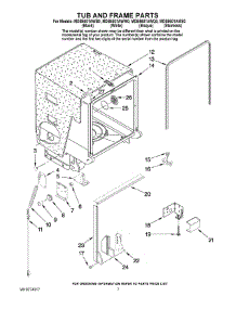 07 - Tub And Frame Parts parts for Maytag Dishwasher MDB5601AWQ0 from AppliancePartsPros.com